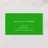 Aangepaste groene autoverf Modern Elegant Visitekaartje (Achterkant)