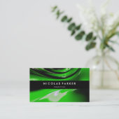 Aangepaste groene autoverf Modern Elegant Visitekaartje (Staand voorkant)