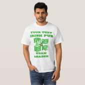 Aangepaste groene bierdag t-shirt (Voorkant volledig)
