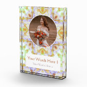 Aangepaste Groene Bruine Ster Huwelijk Gift Fotoblokken (Rechts)