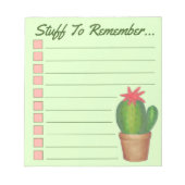 Aangepaste groene checklist Plant Notitieblok (Voorkant)