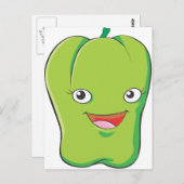 Aangepaste groene Dell Pepper-Shirten Briefkaart (Voorkant / Achterkant)