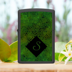 Aangepaste groene dinosaurus Verberg Zippo Lighter