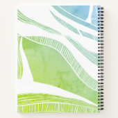 Aangepaste groene en blauwe golf notitieboek (Achterkant)