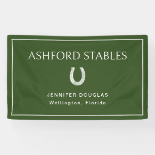 Aangepaste groene equestrian kraam paardenshow spandoek