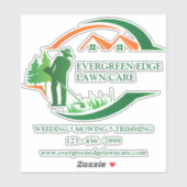 Aangepaste groene gazon zorg vinyl sticker (Vel)