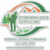 Aangepaste groene gazon zorg vinyl sticker (Voorkant)