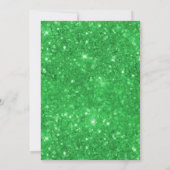 Aangepaste groene glitter Unicorn Birthday Kaart (Achterkant)