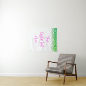 Aangepaste Groene Glitter Verjaardagsfeest Fotocab Wandkleed (In Situ (horizontaal))