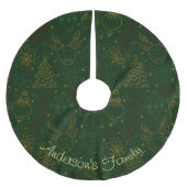 Aangepaste groene kerstversieringen bespaart glitt kerstboom rok (Voorkant)