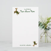 Aangepaste groene kikkerfoto weerstand tegen klimm briefpapier (Staand voorkant)