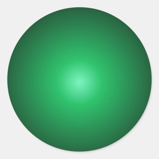 Aangepaste groene kleur Blank Trendy Elegant Sjabl Ronde Sticker (Voorkant)