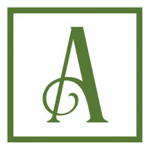 Aangepaste groene letter A monogram retro kinderka