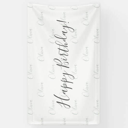 Aangepaste groene naambanner spandoek (Verticaal)