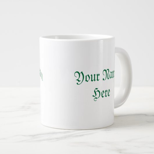 Aangepaste groene Pagan Pride Jumbo Mok (Voorkant rechts)