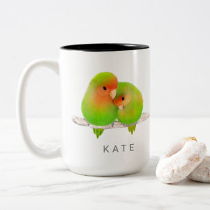 Aangepaste groene parrots Lovevogels Bird Mok