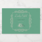 aangepaste groene theelabel voedselcontainer etiket (Enkel label)