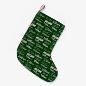Aangepaste groene typografie Naam lettertype Colla Kleine Kerstsok (Voorkant (Hangend))