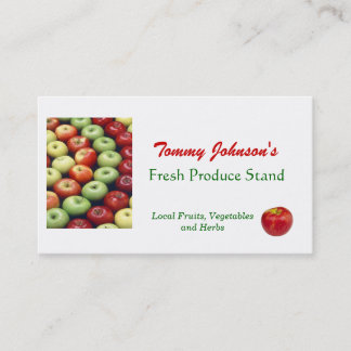 Aangepaste groente- en fruitstandaard voor verse p visitekaartje