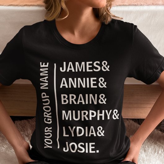 Aangepaste groepsnaamlijst Gepersonaliseerde fami Tri-Blend Shirt
