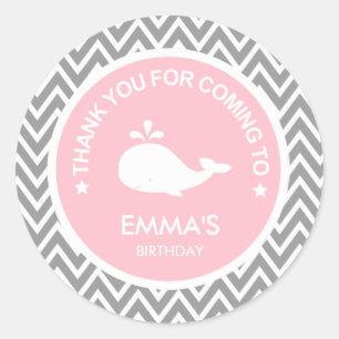 Aangepaste groothandelsboor Chevron Birthday Stick Ronde Sticker