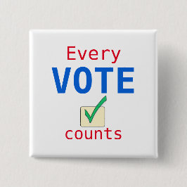 Aangepaste grootte Elke stem telt de Button van de