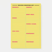 Aangepaste grootwinkellijst post-it® notes (Voorkant)