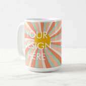 Aangepaste Groovy Gradient Coffee Mok (Voorkant links)
