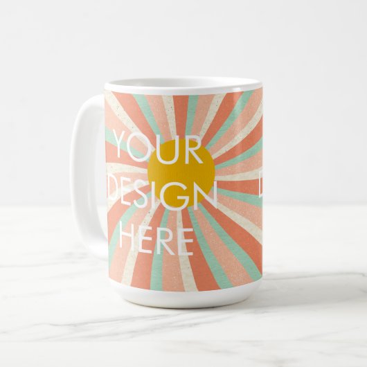 Aangepaste Groovy Gradient Coffee Mok (Voorkant links)