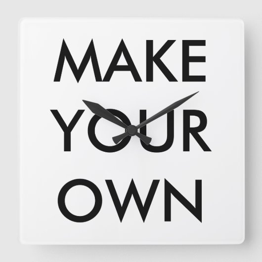 Aangepaste, grote 10,75-inch vierkante wandklok klok (Voorkant)