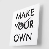 Aangepaste, grote 10,75-inch vierkante wandklok klok (Hoek)