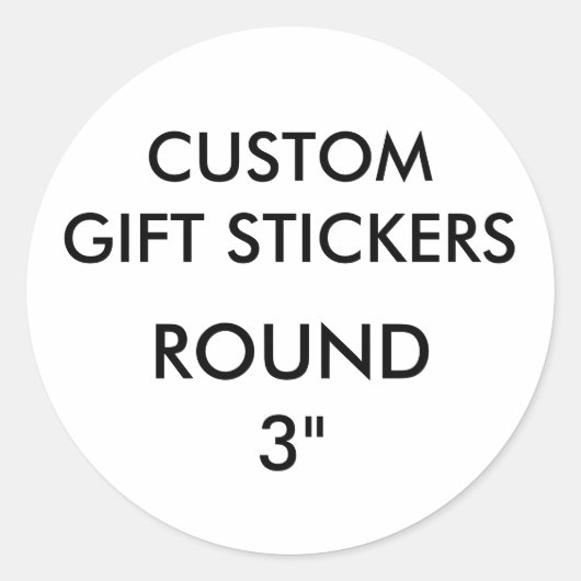 Aangepaste GROTE 3" RONDE Gift Stickers Sjabloon (Voorkant)