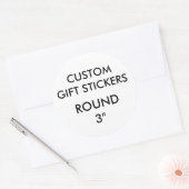 Aangepaste GROTE 3" RONDE Gift Stickers Sjabloon (Envelop)