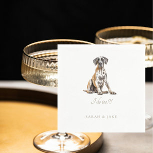 Aangepaste Grote Deen Pet Wedding Servet