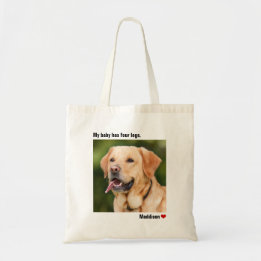 Aangepaste grote foto-aangepaste hond tote bag