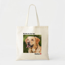 Aangepaste grote foto-aangepaste hond tote bag