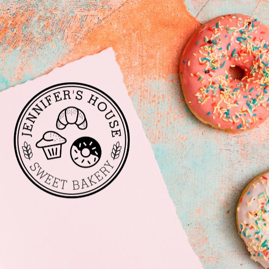 Aangepaste grote homemade Logo Circulaire Rubberstempel