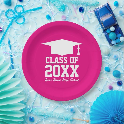Aangepaste grote klasse van 2025 afstudeerfeest papieren bordje (Feest)