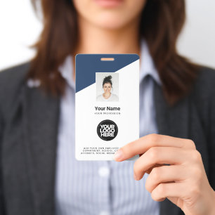 Aangepaste grote personeelsfoto, streepjescode, na badge