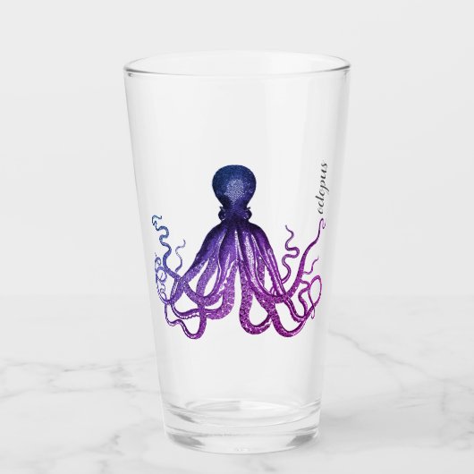 Aangepaste grote tumbler - Octopus Miami (Voorkant)