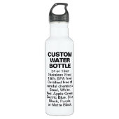 Aangepaste grote witte roestvrij stalen waterfles waterfles (Voorkant)