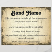 Aangepaste Grunge Band Flyer (Achterkant)