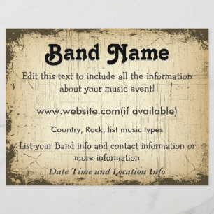 Aangepaste Grunge Band Flyer
