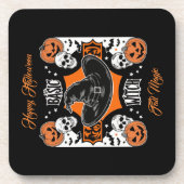 Aangepaste Grunge Witch Pet Halloween Theme Party Bier Onderzetter (Voorkant)