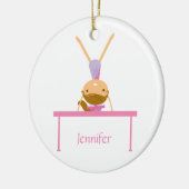 Aangepaste gymnastiek balans kinder versiering keramisch ornament (Links)