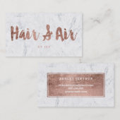 Aangepaste haar moderne roos goudtipografische mar visitekaartje (Voorkant / Achterkant)