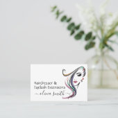 Aangepaste hairdresser- en elastische uitbreidinge visitekaartje (Staand voorkant)