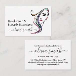 Aangepaste hairdresser- en elastische uitbreidinge visitekaartje