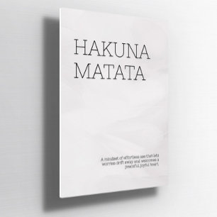 Aangepaste Hakuna Matata Self Love Wall Poster