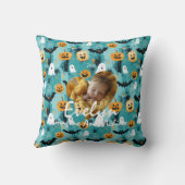 Aangepaste Halloween Baby Fotokussen met Quote Kussen (Achterkant)